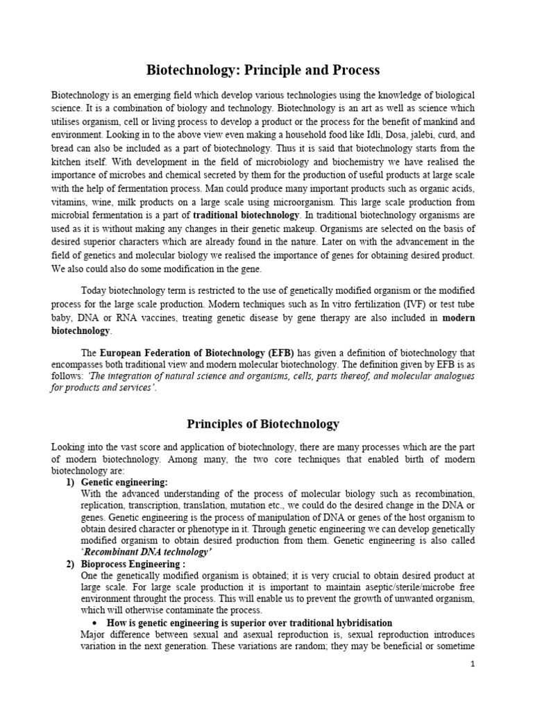 Biotech Modified Notes - by Me | PDF | Plasmid | Restriction Enzyme