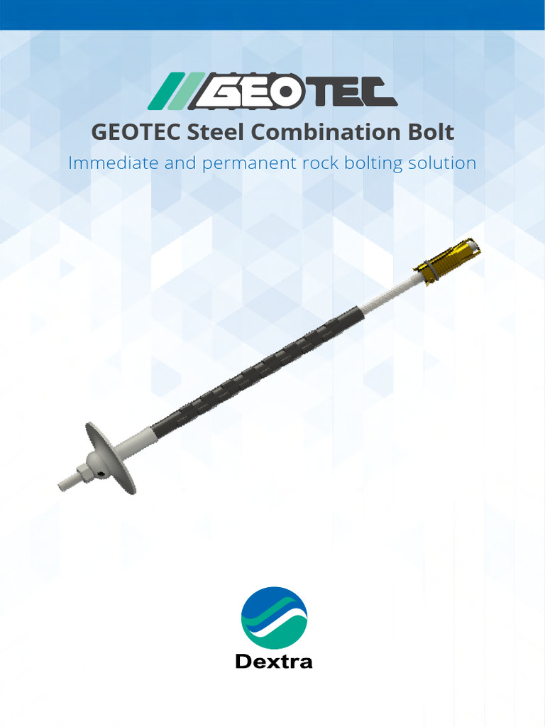 Dextra GEOTEC Steel Combination Bolt | PDF | Screw | Mechanical Engineering