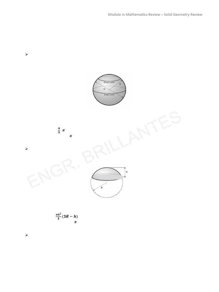 SOLID-GEOMETRY-L4-Sphere | PDF