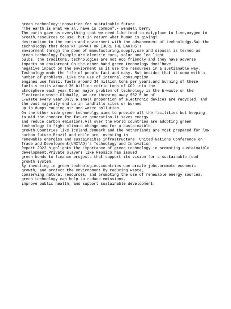 Green Technology Pdf