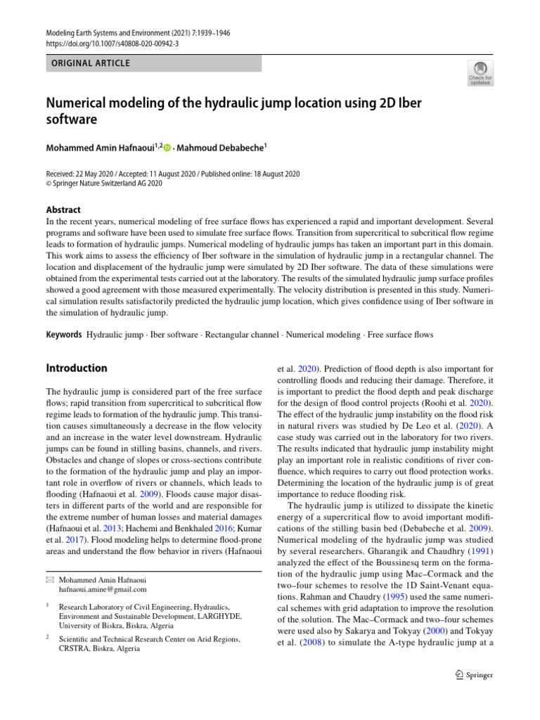 Hydraulic Jump Simulation with Iber Software | PDF | Fluid Dynamics ...