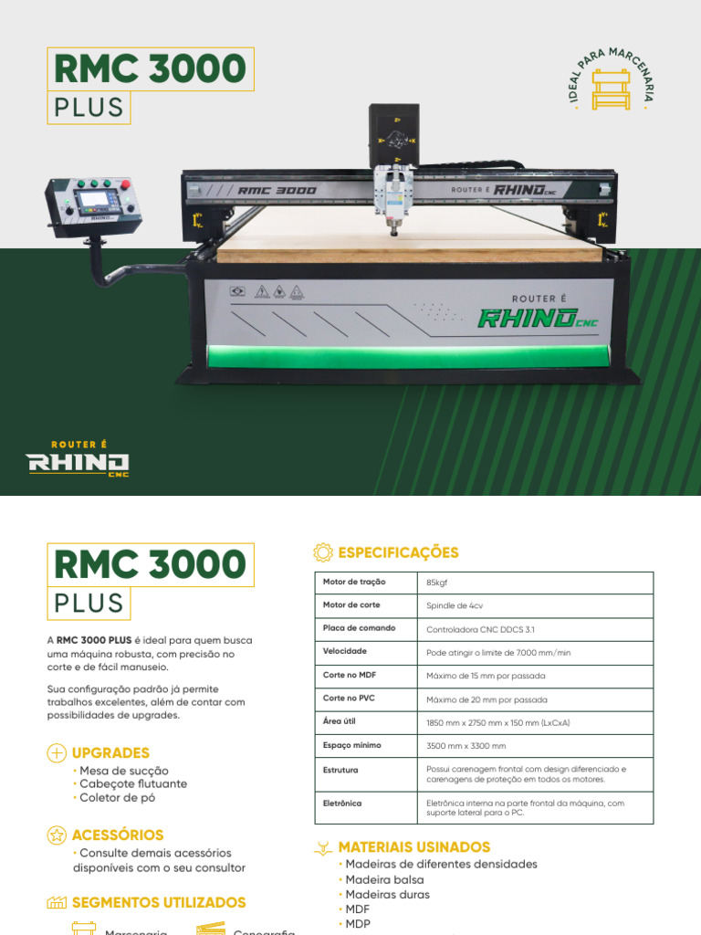 RMC 3000 PLUS: Máquina de Corte Eficiente | PDF