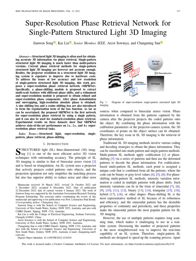 Super-Resolution Phase Retrieval for 3D Imaging | PDF | Deep Learning ...