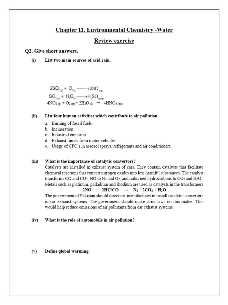 Sources and Effects of Air Pollution | PDF | Exhaust Gas | Greenhouse ...