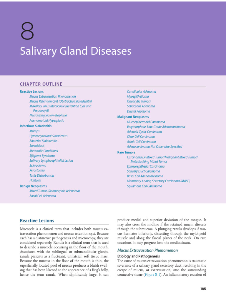 Salivary Gland Diseases (OPATH) | PDF | Medical Specialties | Clinical ...