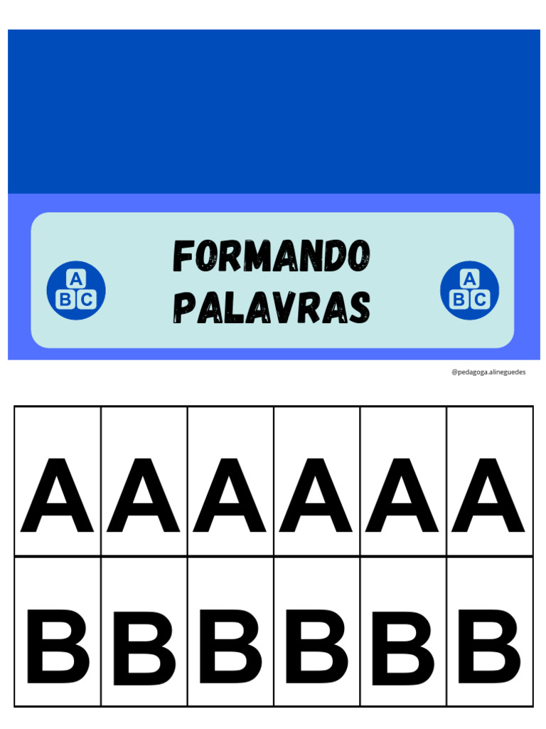 Formando Palavras LETRAS qf4fxs | PDF