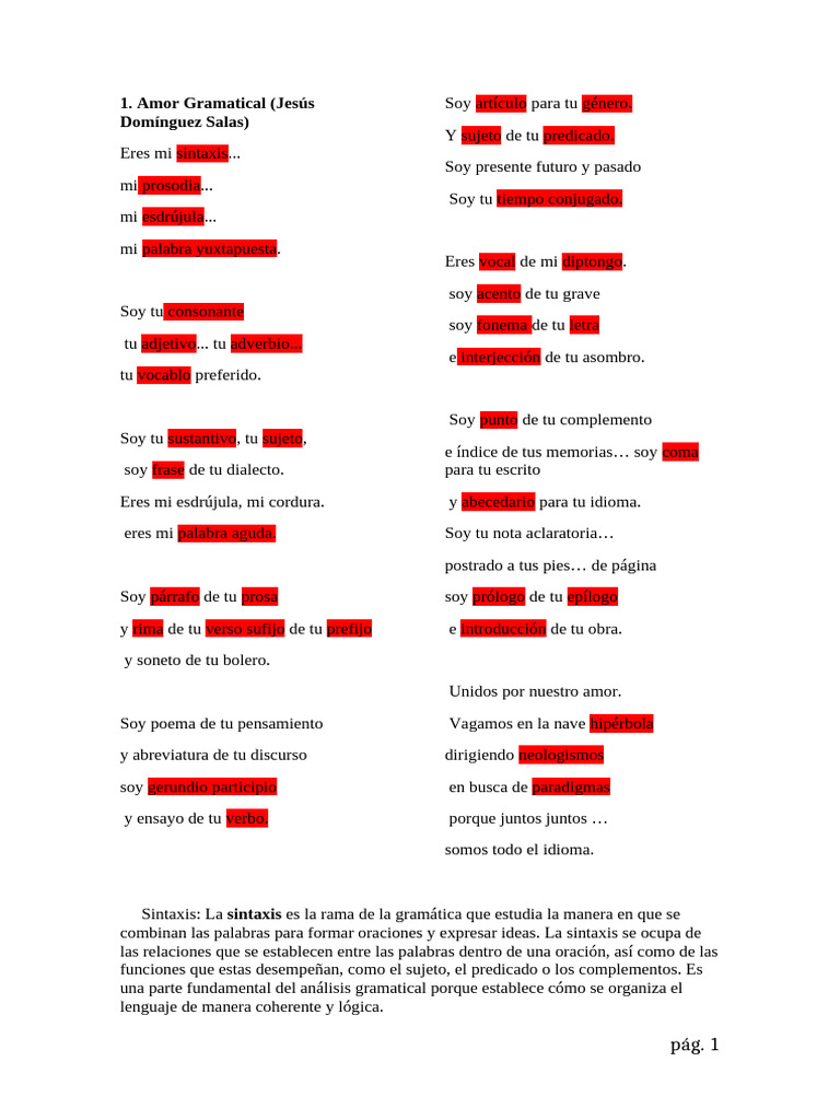 Primer Parcial de Gramatica | PDF | Palabra | Verbo