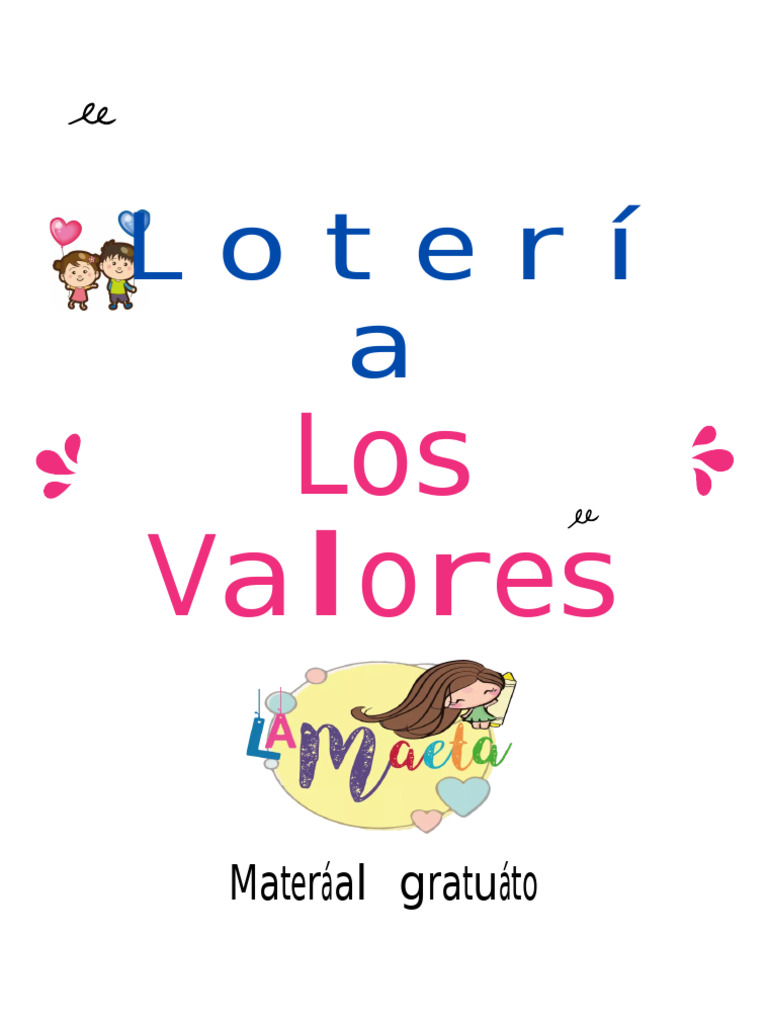 Lotería de Los Valores | PDF