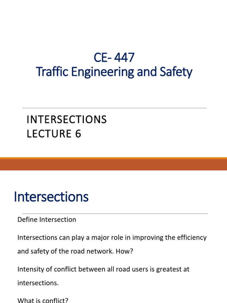 Intersection Traffic Control Strategies | PDF | Intersection (Road ...