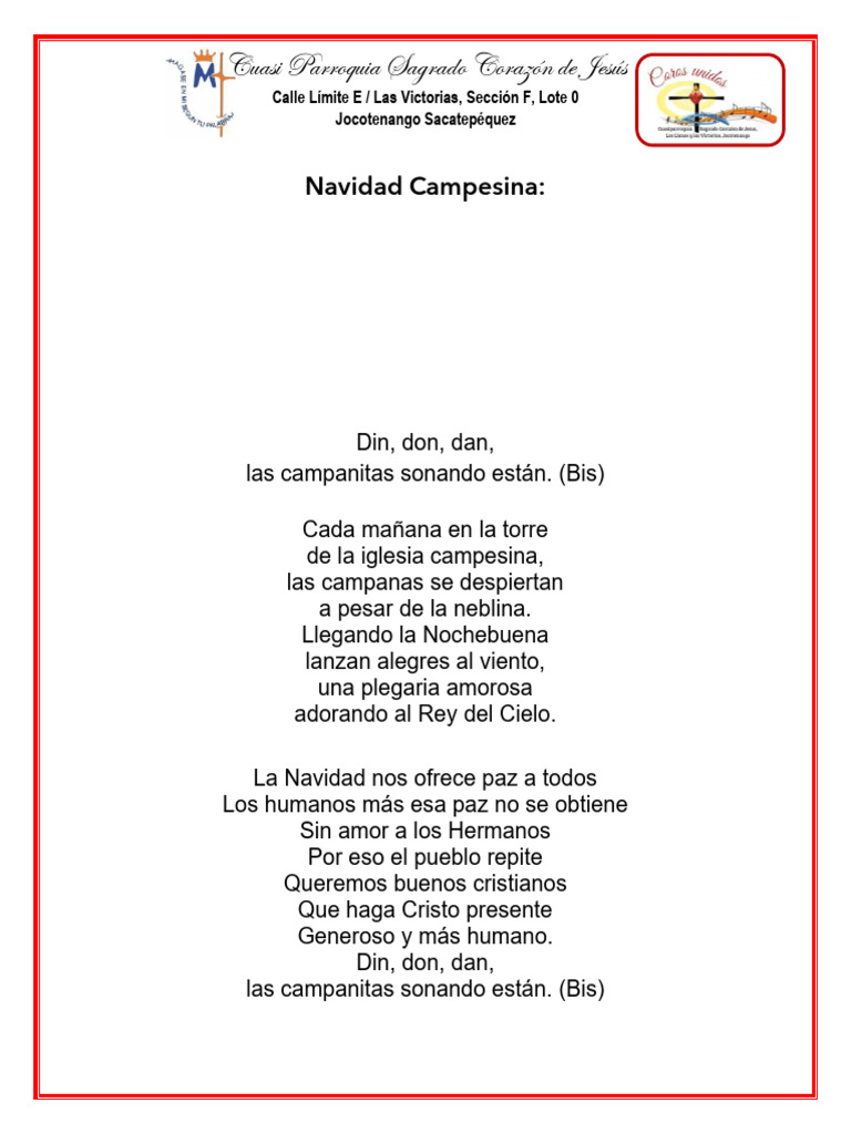 Villancicos Tradicionales de Navidad | PDF | María, madre de Jesús ...