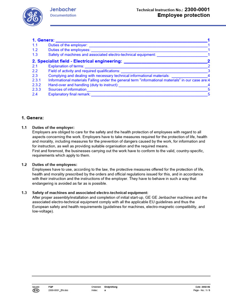 Employee protection | PDF | International Electrotechnical Commission ...