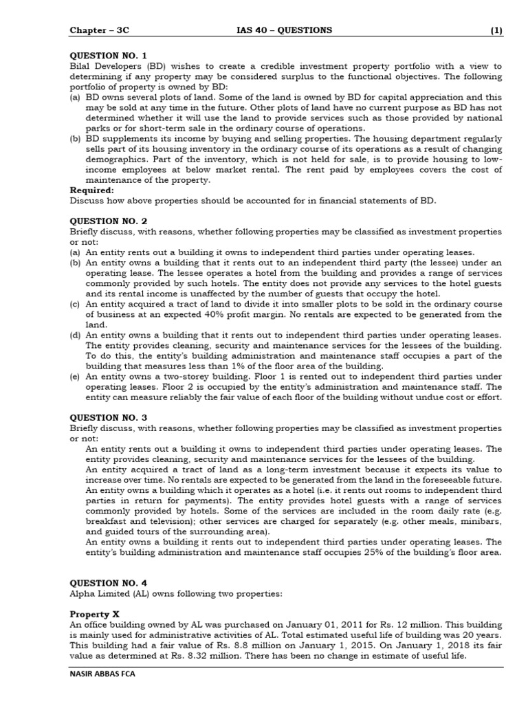 IAS 40 Investment Property Accounting Guide | PDF | Lease | Fair Value