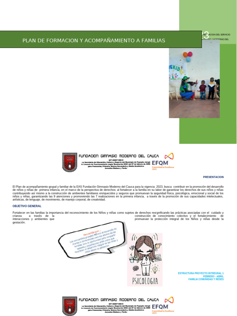 ESTRUCTURA FOR MACION A FAMILIAS No. 1-2023 | PDF | Familia