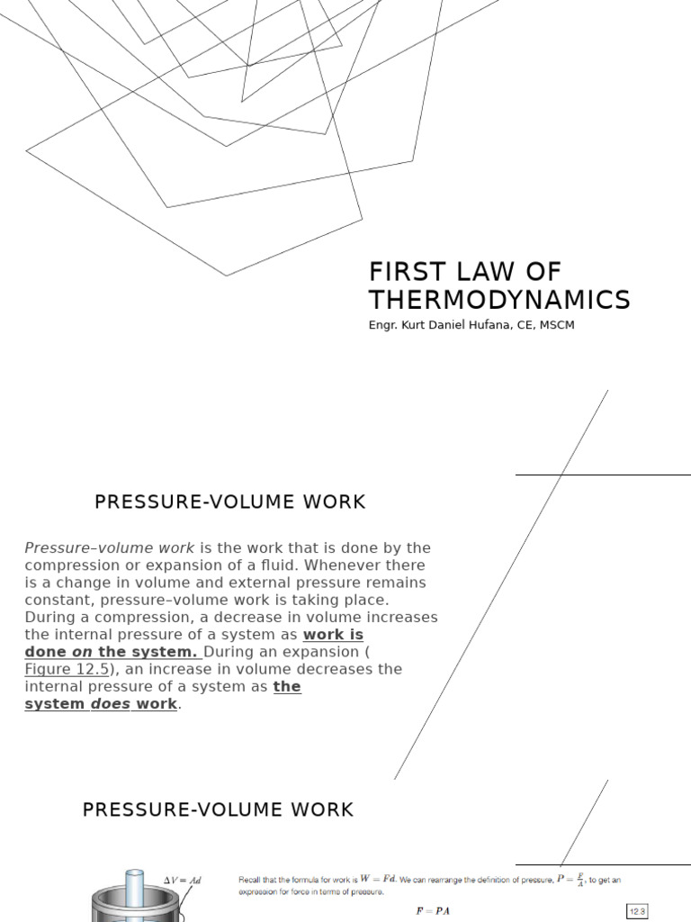 LEC 7 First Law of Thermodynamics | PDF | Heat | Temperature