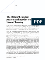 Chomsky and Rabbani - The Standard Colonial Pattern - An Interview With Noam Chomsky