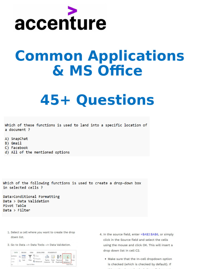 50 MS Office Part 2 | PDF
