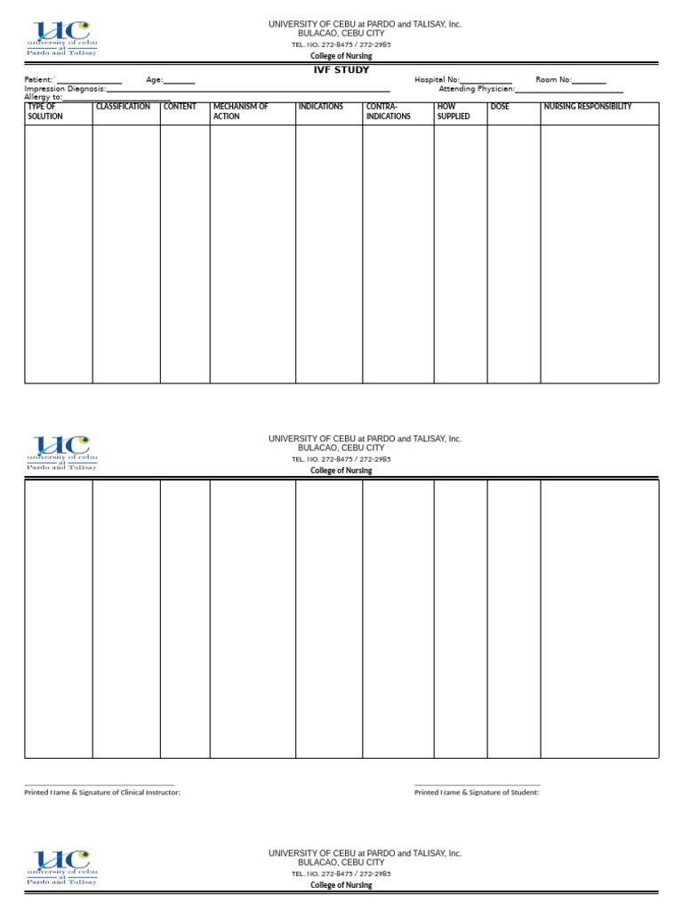 IVF Study Patient Documentation | PDF