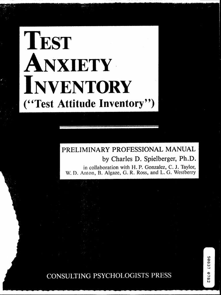 TAI Manual | PDF | Psychology | Behavioural Sciences