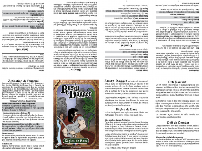 Rusty - Dagger Regles de Base FR | PDF