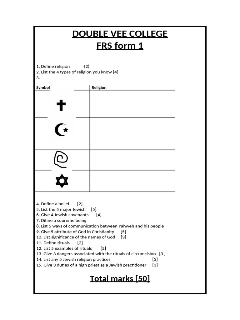 FRS Form 1 | PDF