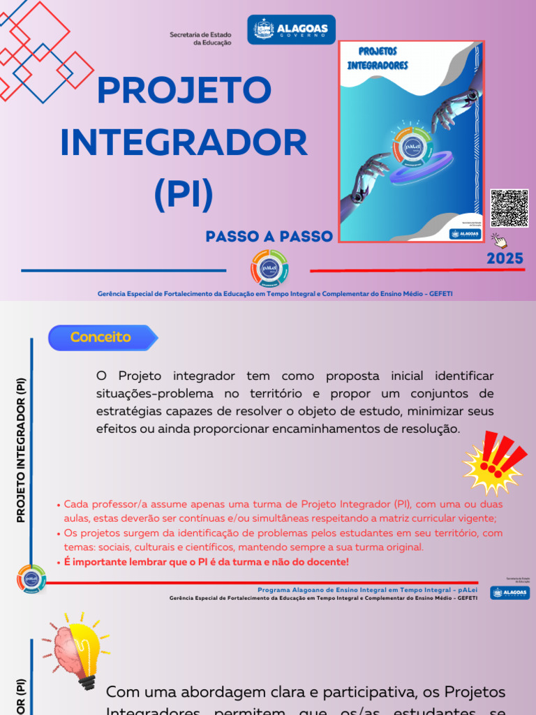 Passo a Passo do Projeto Integrador | PDF | Tempo | Pedagogia