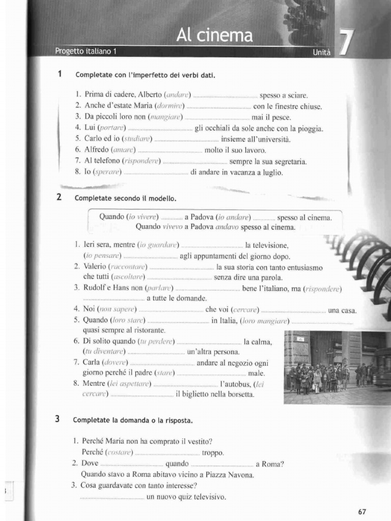 Nuovo Progetto Italiano 1 - Quaderno Degli Esercizi - Unita 7 | PDF