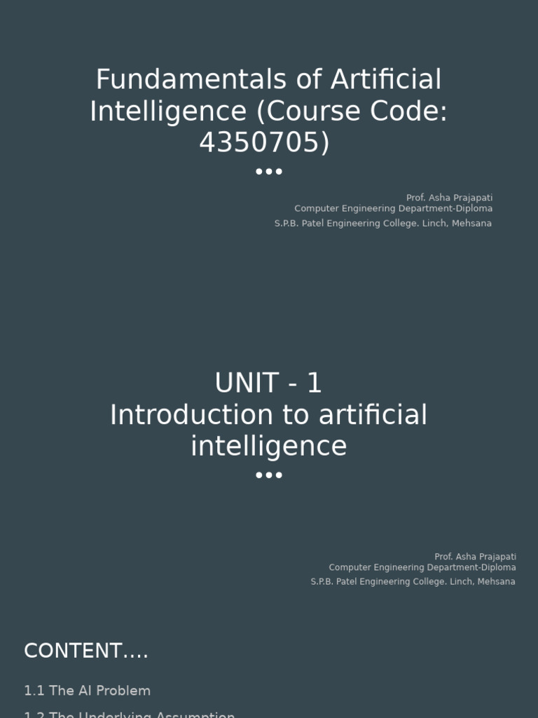 Unit 1 Fai Aap | PDF | Artificial Intelligence | Intelligence (AI ...