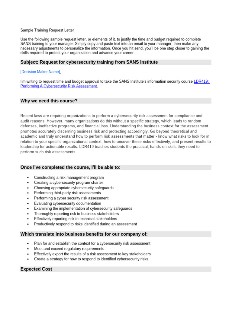 Justify Your Training LDR419 | PDF | Risk | Computer Security