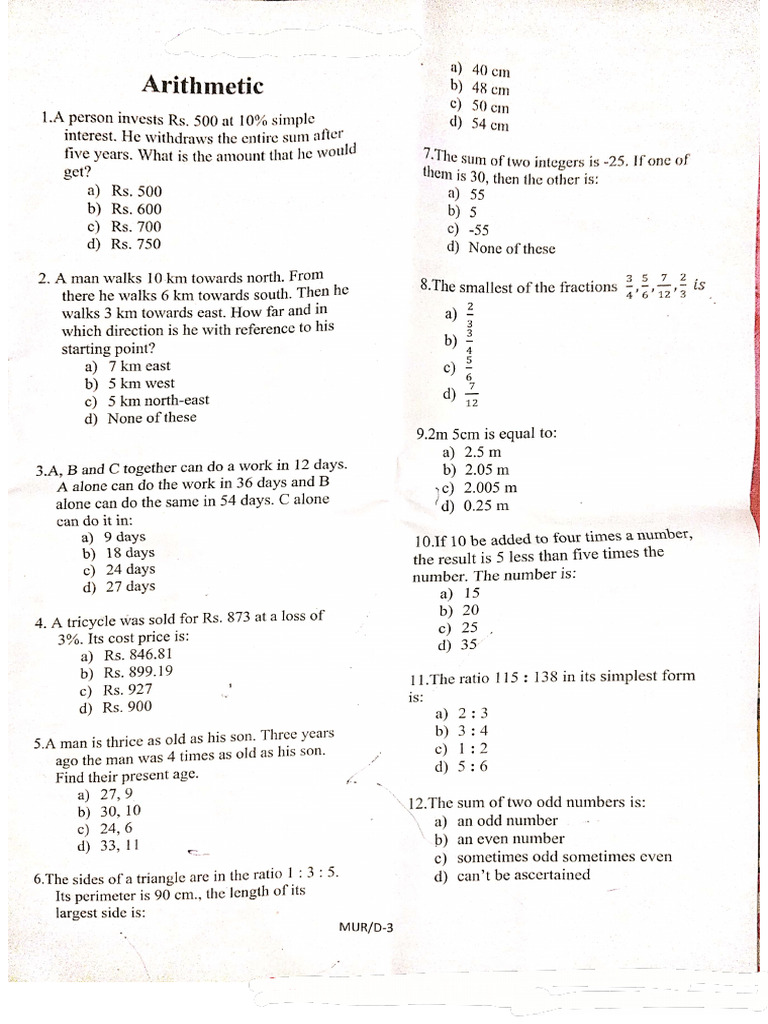 Ossc Amin 2022 Prelims Paper | PDF