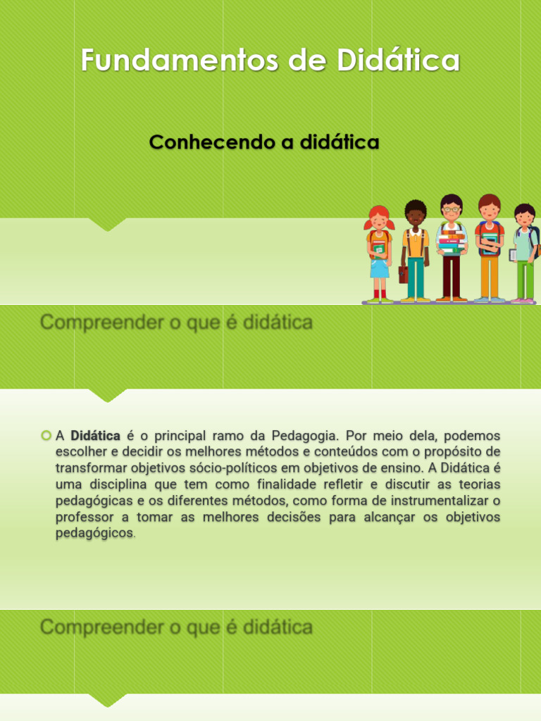 Fundamentos e Importância da Didática | PDF | Pedagogia | Aprendizado