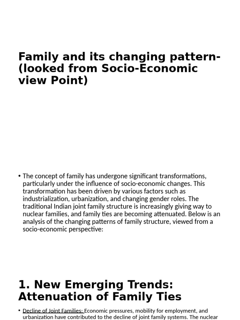Family and Its Changing Pattern | PDF | Family | Marriage