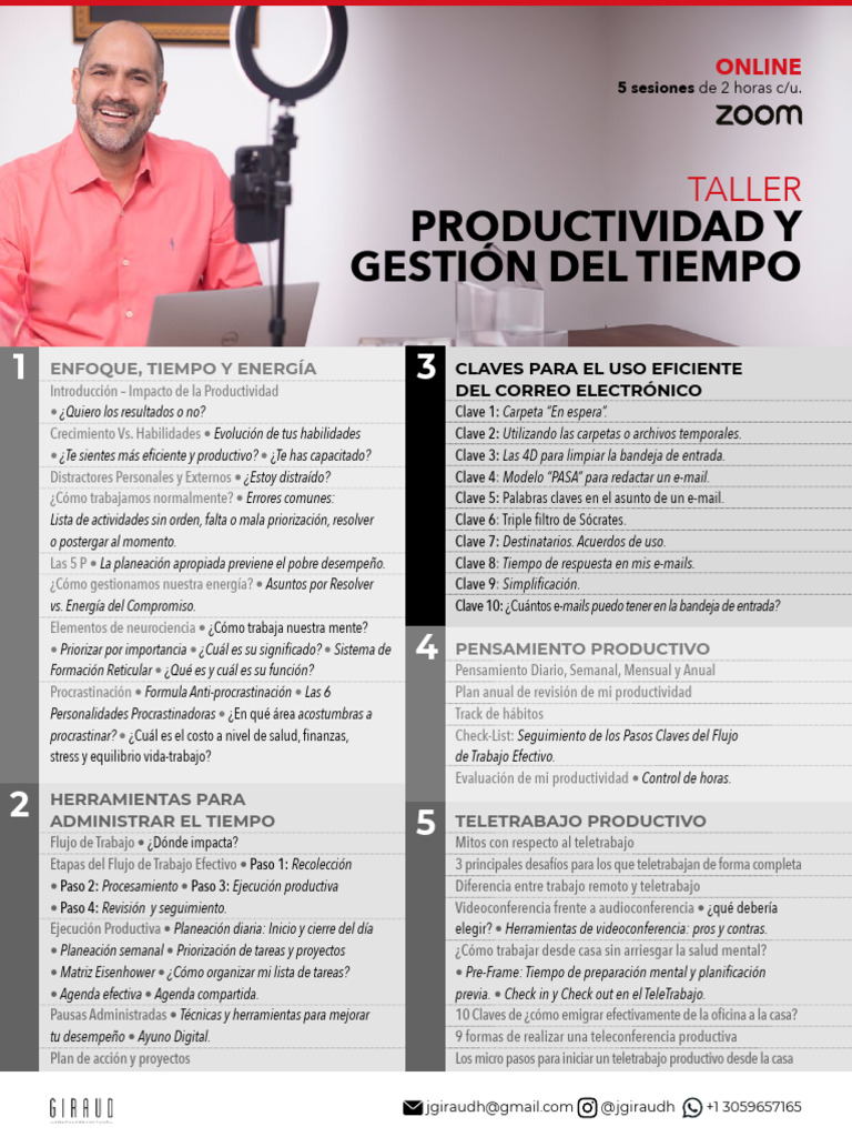 Taller de Productividad y Gestión del Tiempo | PDF | Planificación