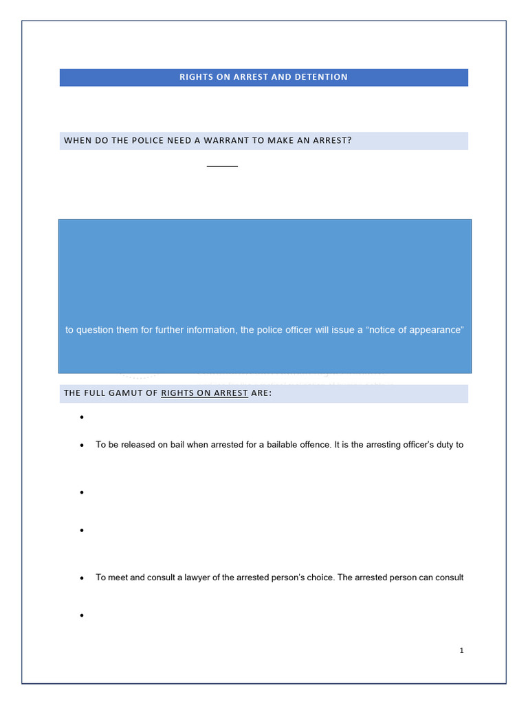 Rights of Arrest in India Explained | PDF | Arrest | Arrest Warrant