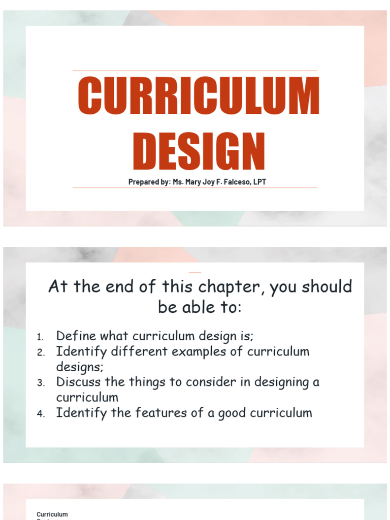 Curriculum Design Overview Pdf Curriculum Interdisciplinarity