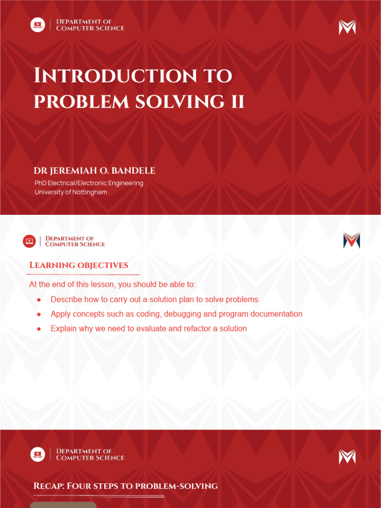 Introduction to Problem-solving II.pptx | PDF | Computer Programming ...