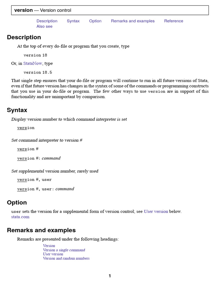 STATA MANUALpversion | PDF | Command Line Interface | Computing