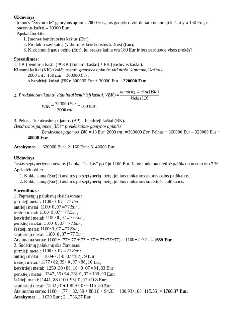II gr. uzdavinys 1 | PDF