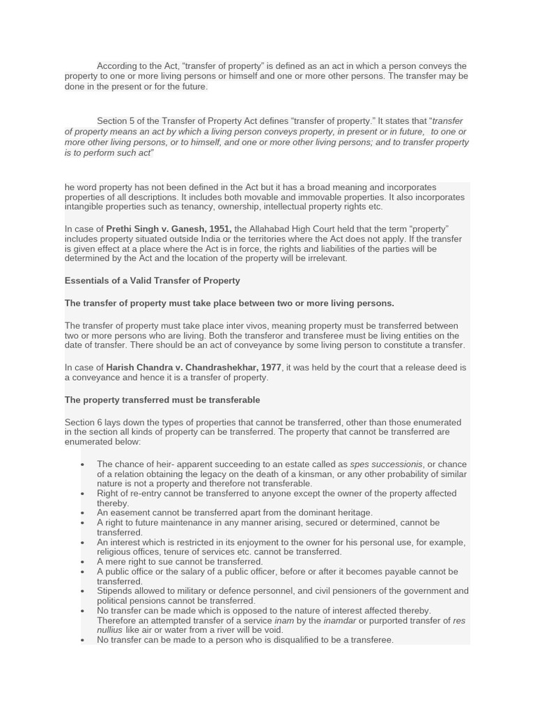 Property transfer pdf property ownership