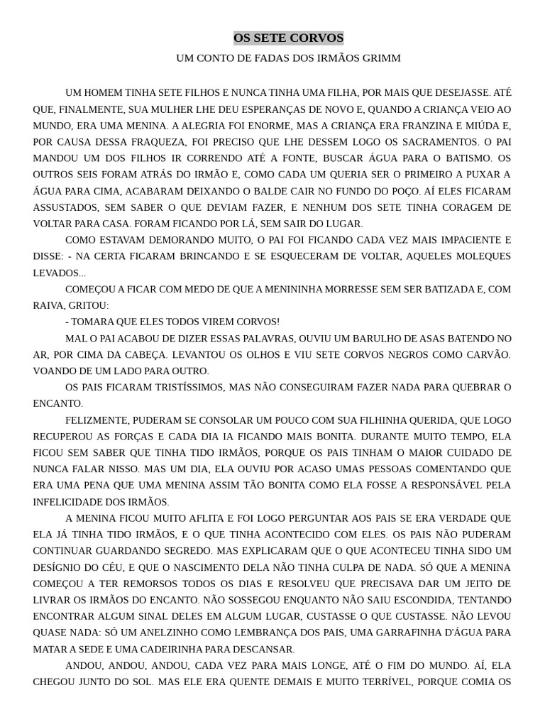 Os Sete Corvos | PDF