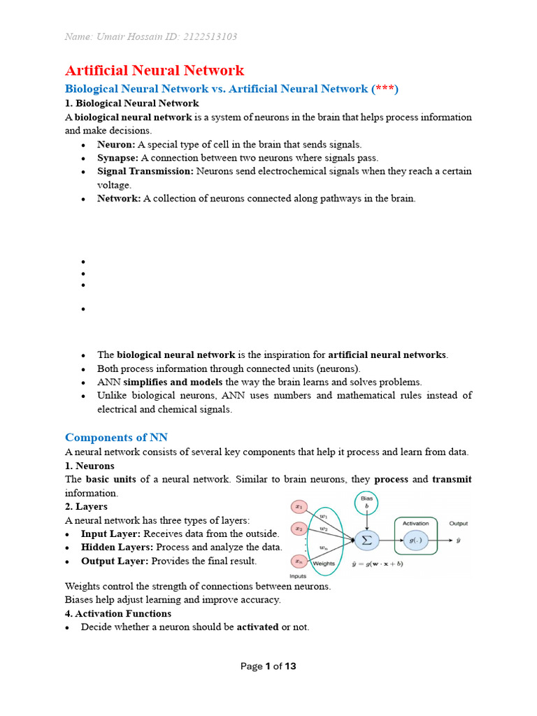 Artificial Neural Network MID | PDF | Nervous System | Statistical ...