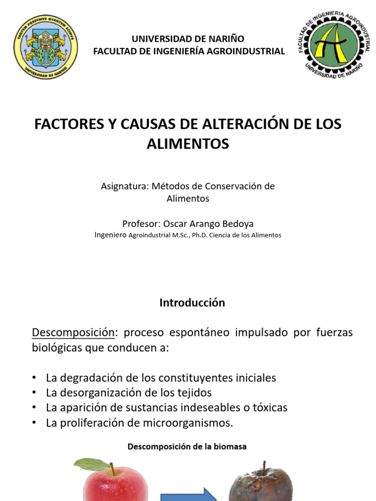 Causas de Deterioro en Alimentos | PDF | Alimentos | Carne