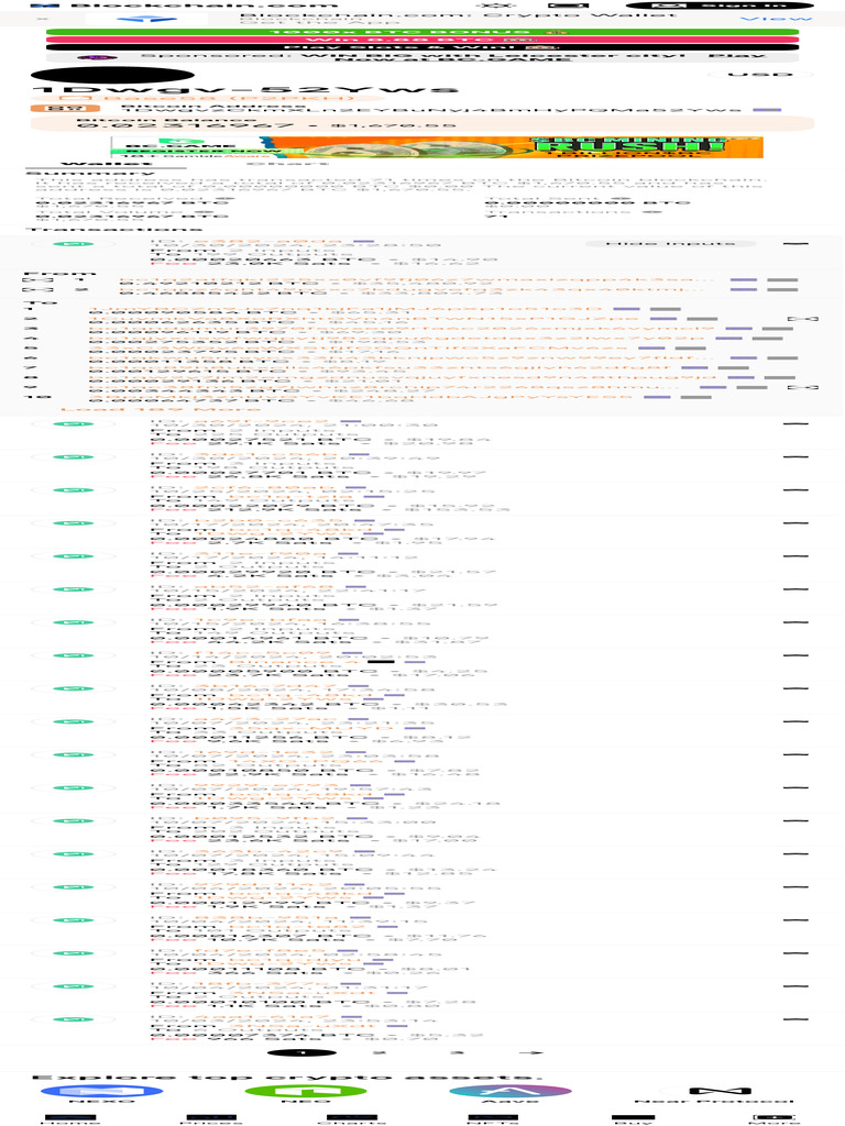 Address 1DwgvzCkmXLn2EYBuNyj4BmHyPQMa52Yws | PDF | Bitcoin | Applications  Of Cryptography
