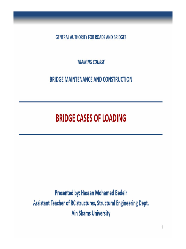 Bridge Loading | PDF | Bridge | Structural Load