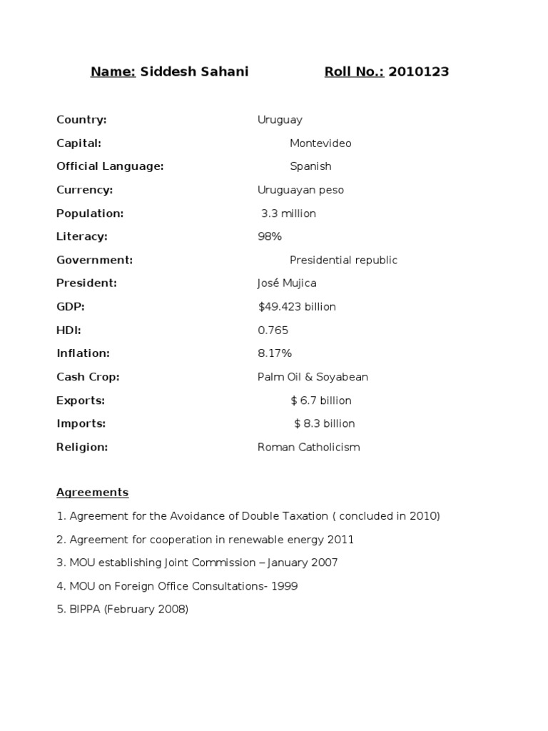 Uruguay Uruguay Economies