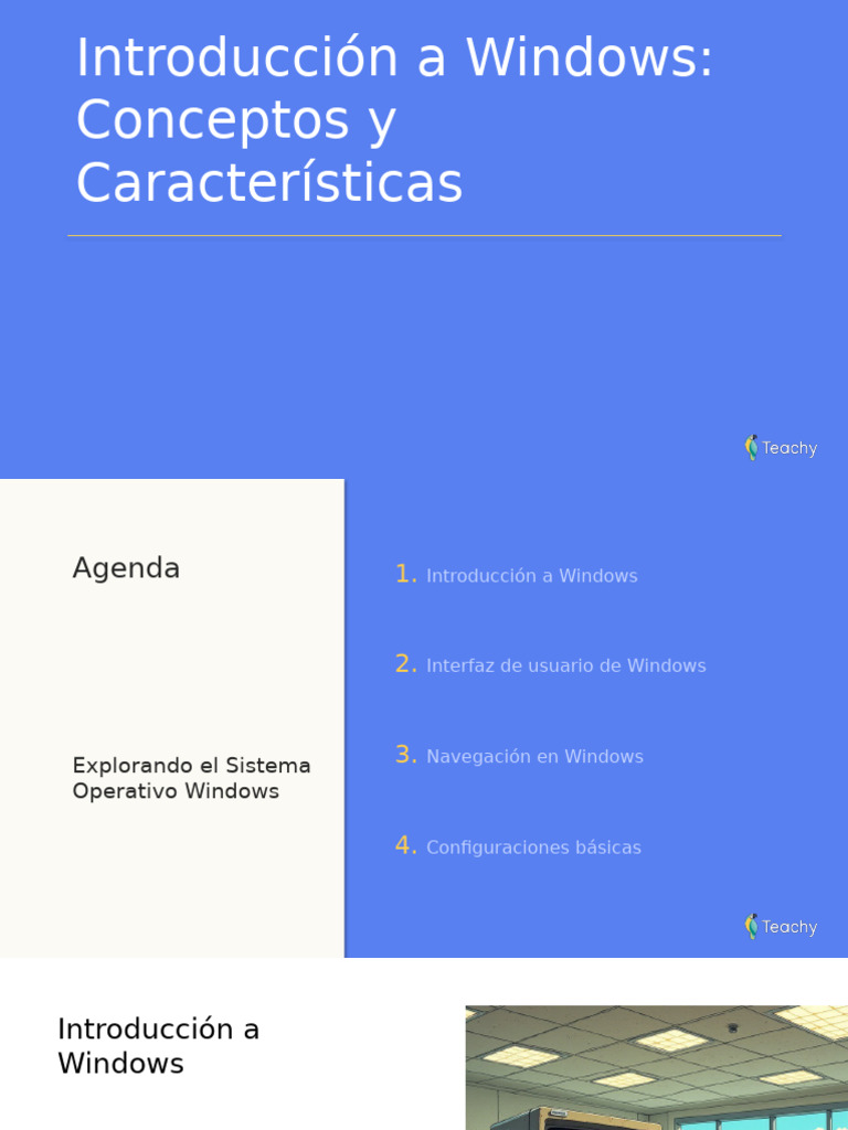 Introducción a Windows: Interfaz y Navegación | PDF | Microsoft Windows ...