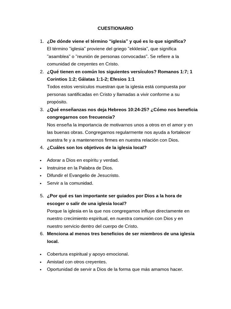 Importancia y Beneficios de la Iglesia Local | PDF | Iglesia cristiana ...