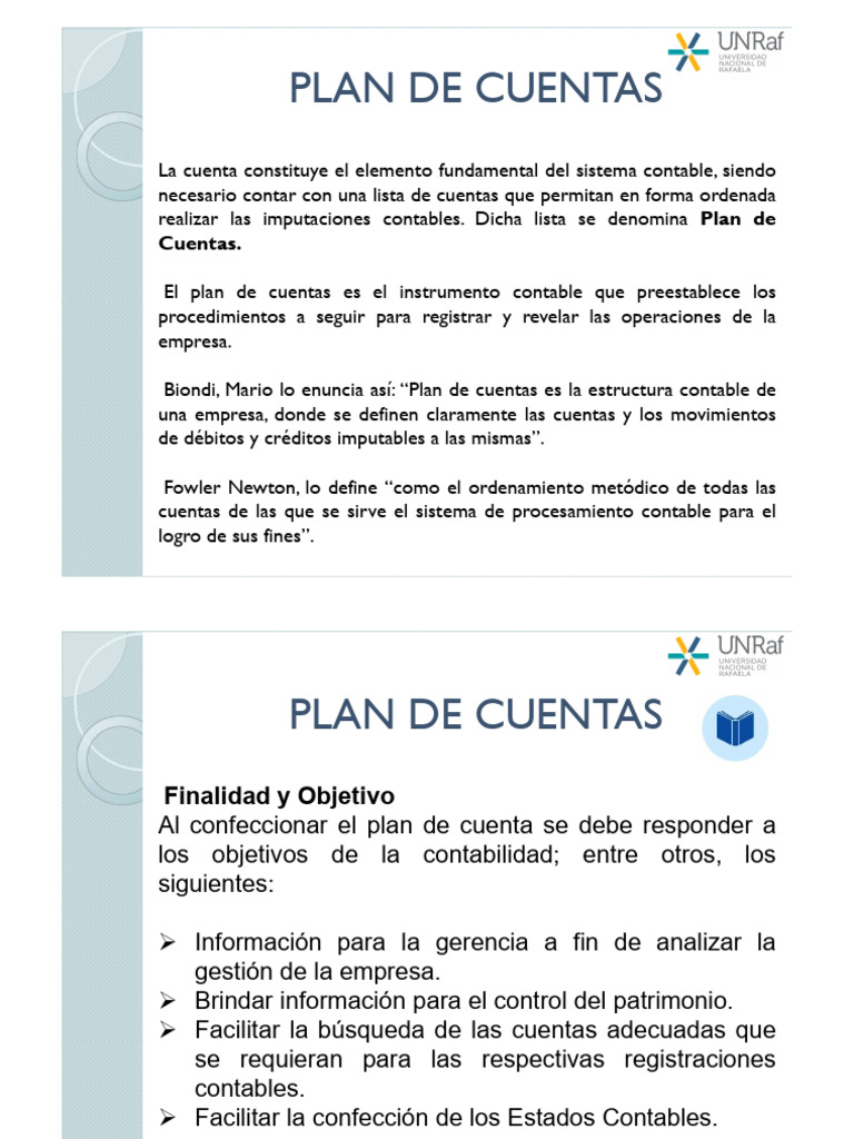 Estructura y Función del Plan de Cuentas | PDF | Contabilidad