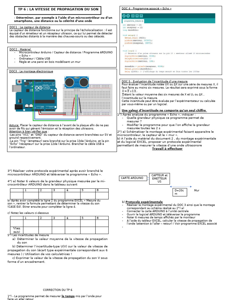 COrrection TP6 | PDF | Arduino | Son