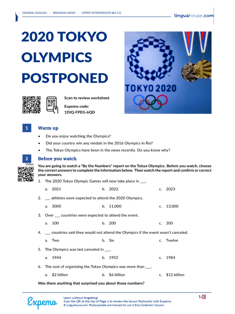 2020 Tokyo Olympics Postponement Overview Pdf 