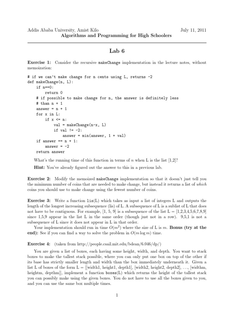 Recursive Algorithms for High Schoolers | PDF | Algorithms And Data ...